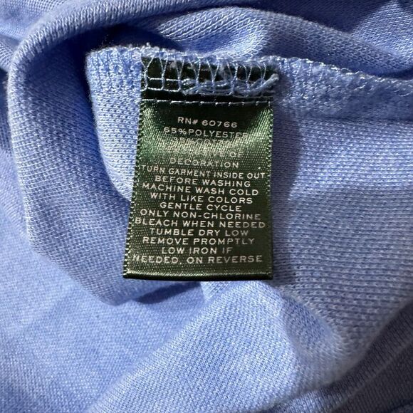 Large Lauren Ralph‎ Lauren RLL Monogram Blue Long Sleeve T-Shirt Medium - Picture 4 of 8